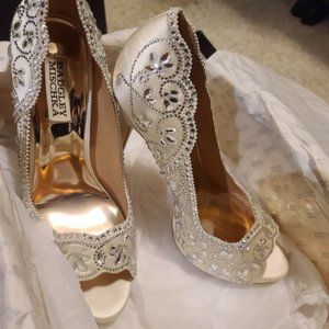 Satin & Rhinestones Valentina Wedding Heels